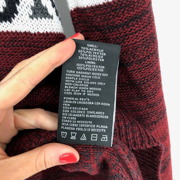 XRAY Men's Colorblocked Pattern Hoodie Sweater Jester Red Medium Long Sleeve NWT - Picture 11 of 11